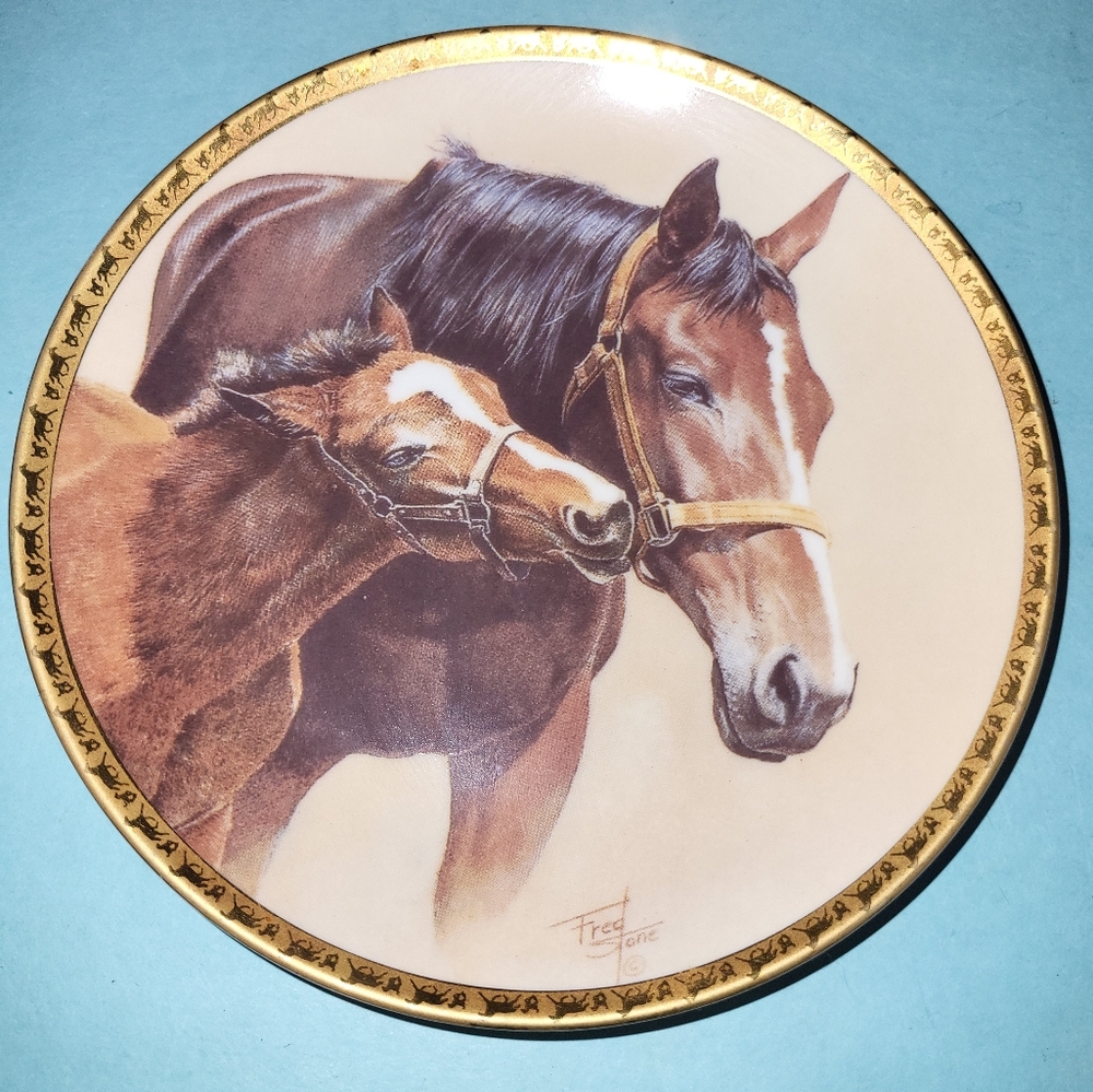 Vintage American Artists Plate by Fred Stone called "Patience"